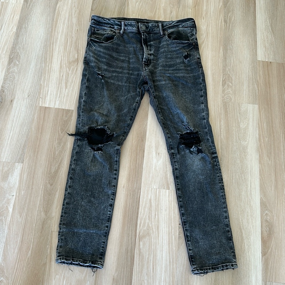 American Eagle Next Level stretch destroyed skinny jeans